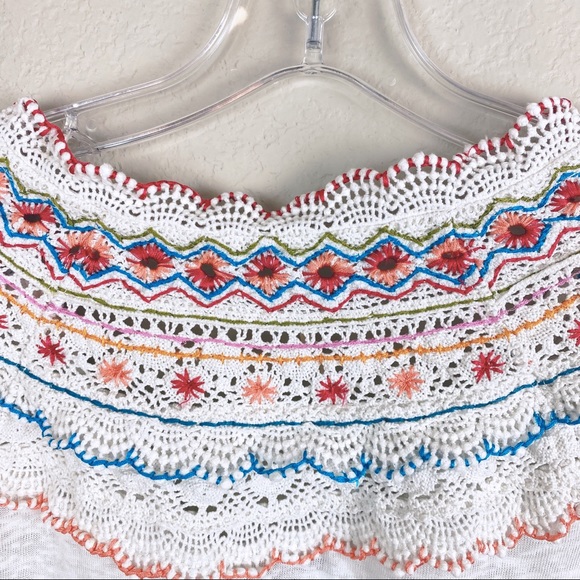 FREE PEOPLE Ivory Siesta Fiesta Ivory Top Medium - Picture 13 of 16